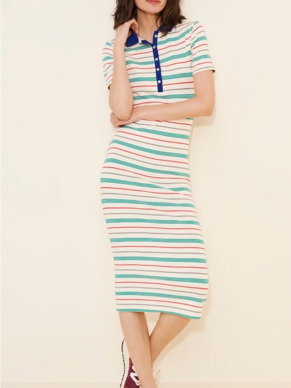 Anthropologie striped polo dress in size medium